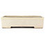 Rectangular beige bonsai pot - 410 x 300 x 105 mm