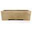 Pot à bonsaï rectangulaire beige par Koyou - 444 x 333 x 92 mm