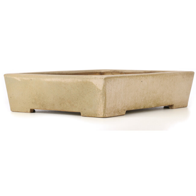 Rechteckige beige Bonsaischale von Koyou - 444 x 333 x 92 mm
