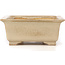 Rectangular beige bonsai pot by Koyou - 337 x 257 x 103 mm