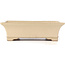 Rechteckige beige Bonsaischale von Reiho - 380 x 280 x 108 mm