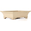 Rechteckige beige Bonsaischale von Reiho - 380 x 280 x 108 mm