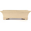 Pot à bonsaï rectangulaire beige par Reiho - 380 x 280 x 108 mm