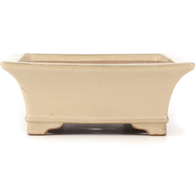 Rechteckige beige Bonsaischale von Reiho - 380 x 280 x 108 mm