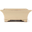 Pot à bonsaï rectangulaire beige par Reiho - 380 x 280 x 108 mm