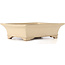 Rechteckige beige Bonsaischale von Reiho - 380 x 280 x 108 mm