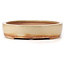 Oval beige bonsai pot by Reiho - 465 x 335 x 75 mm