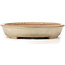 Oval beige bonsai pot by Yamafusa - 408 x 313 x 63 mm