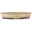 Oval beige bonsai pot by Yamafusa - 408 x 313 x 63 mm