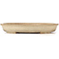 Oval beige bonsai pot by Yamafusa - 408 x 313 x 63 mm