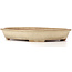 Oval beige bonsai pot by Yamafusa - 408 x 313 x 63 mm