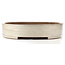 Oval off-white bonsai pot by Haru Matsu - 570 x 420 x 92 mm