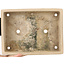 Rectangular beige bonsai pot by Koyou - 444 x 333 x 92 mm