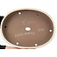 Ovale cremefarbene Bonsaischale von Haru Matsu - 570 x 420 x 92 mm