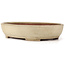 Oval off-white bonsai pot by Yamafusa - 465 x 350 x 100 mm