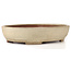 Oval off-white bonsai pot by Yamafusa - 465 x 350 x 100 mm