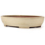 Oval off-white bonsai pot by Yamafusa - 465 x 350 x 100 mm