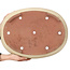 Ovale cremefarbene Bonsaischale von Yamafusa - 465 x 350 x 100 mm