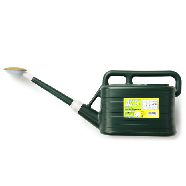 Gießkanne 6 Liter grünes PVC mit feinem Sieb