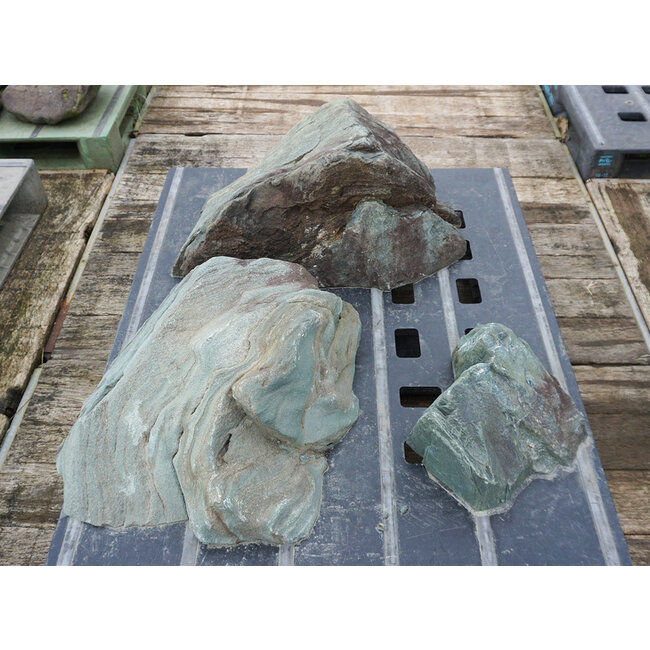 Shikoku Stone Sanzonseki Set, rocce ornamentali giapponesi