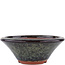 Round brown bonsai pot by Eime Yozan - 170 x 170 x 65 mm