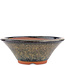 Vaso bonsai rotondo marrone di Eime Yozan - 170 x 170 x 65 mm