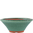 Round green bonsai pot by Eime Yozan - 165 x 165 x 65 mm