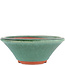 Round green bonsai pot by Eime Yozan - 165 x 165 x 65 mm