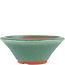 Round green bonsai pot by Eime Yozan - 165 x 165 x 65 mm