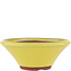 Vaso bonsai rotondo giallo di Eime Yozan - 170 x 170 x 65 mm