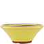 Vaso bonsai rotondo giallo di Eime Yozan - 170 x 170 x 65 mm