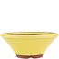 Vaso bonsai rotondo giallo di Eime Yozan - 170 x 170 x 65 mm