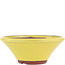 Vaso bonsai rotondo giallo di Eime Yozan - 170 x 170 x 65 mm