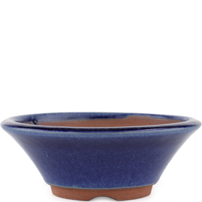 Maceta redonda para bonsái azul de Eime Yozan - 150 x 150 x 55 mm