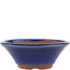 Round blue bonsai pot by Eime Yozan - 150 x 150 x 55 mm