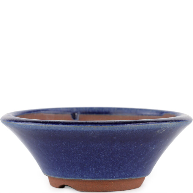 Maceta redonda para bonsái azul de Eime Yozan - 150 x 150 x 55 mm