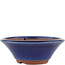 Round blue bonsai pot by Eime Yozan - 150 x 150 x 55 mm