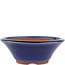 Round blue bonsai pot by Eime Yozan - 150 x 150 x 55 mm