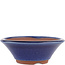 Round blue bonsai pot by Eime Yozan - 150 x 150 x 55 mm