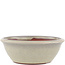 Pot à bonsaï rond blanc cassé par Eime Yozan - 145 x 145 x 50 mm