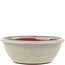 Pot à bonsaï rond blanc cassé par Eime Yozan - 145 x 145 x 50 mm