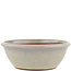 Pot à bonsaï rond blanc cassé par Eime Yozan - 145 x 145 x 50 mm