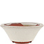 Round off-white bonsai pot by Eime Yozan - 100 x 100 x 40 mm