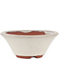 Vaso bonsai rotondo bianco sporco di Eime Yozan - 100 x 100 x 40 mm