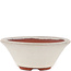 Vaso bonsai rotondo bianco sporco di Eime Yozan - 100 x 100 x 40 mm