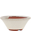 Vaso bonsai rotondo bianco sporco di Eime Yozan - 100 x 100 x 40 mm