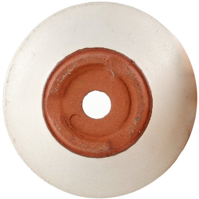 Maceta redonda para bonsái blanquecino de Eime Yozan - 100 x 100 x 40 mm