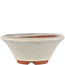 Pot à bonsaï rond blanc cassé par Eime Yozan - 125 x 125 x 50 mm