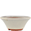 Round off-white bonsai pot by Eime Yozan - 125 x 125 x 50 mm