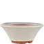 Pot à bonsaï rond blanc cassé par Eime Yozan - 125 x 125 x 50 mm